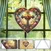 Cross 2D Flat DIY Diamond Painting Pendant Single-Sided Rhinestone
