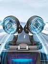 Car Fan 360 Adjustable 2 Head Air Fan Auto Electric Fan USB