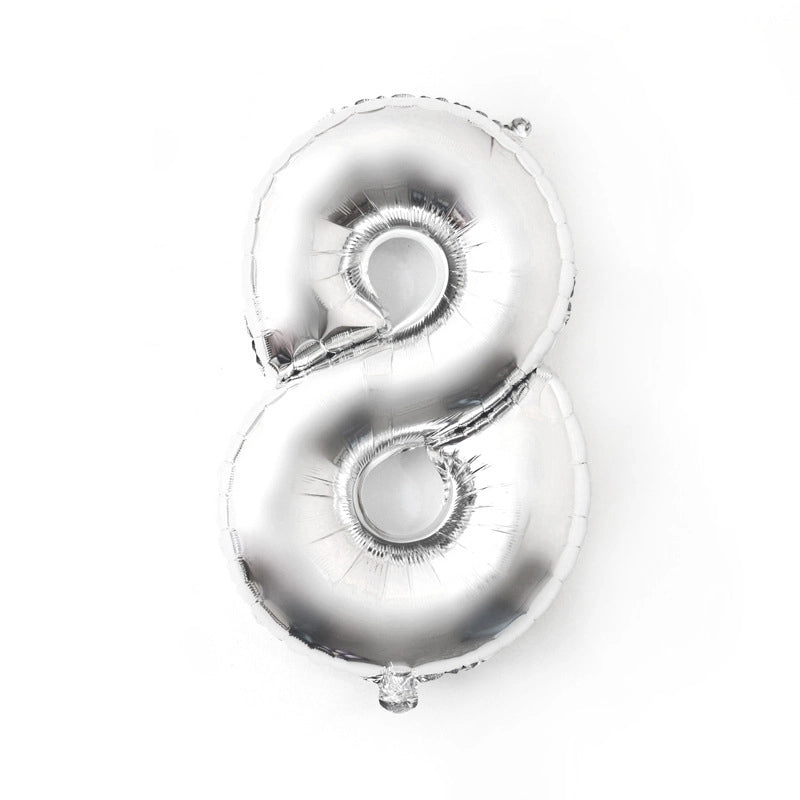 Birthday Number Aluminum Film Party Balloon