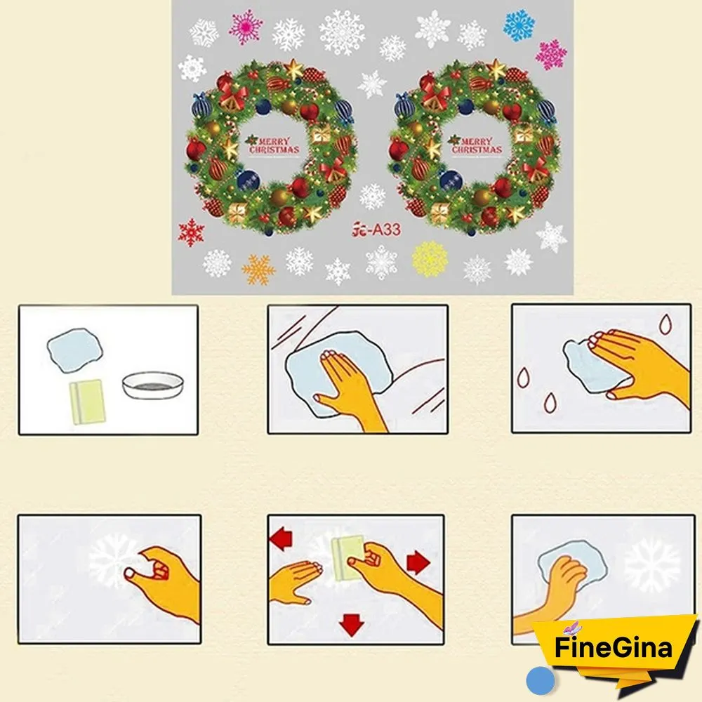 Christmas Decoration Glueless Static Window Sticker