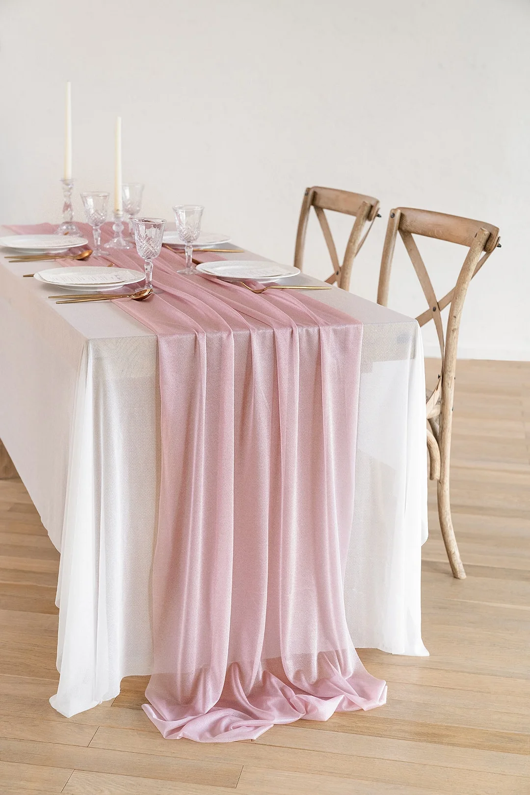 Head Table Floral Swags in Dusty Rose & Mauve