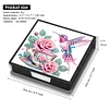 5D DIY PU Diamond Art Note Box with 160 Sheets Paper Memo Pad Holder (Flower)