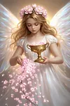 Luxury AB Velvet Diamond Painting Kit - Little Angel Girl