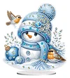 Diamond Painting Acrylic Christmas Atmosphere Snowman Desktop Kit Tabletop Decor