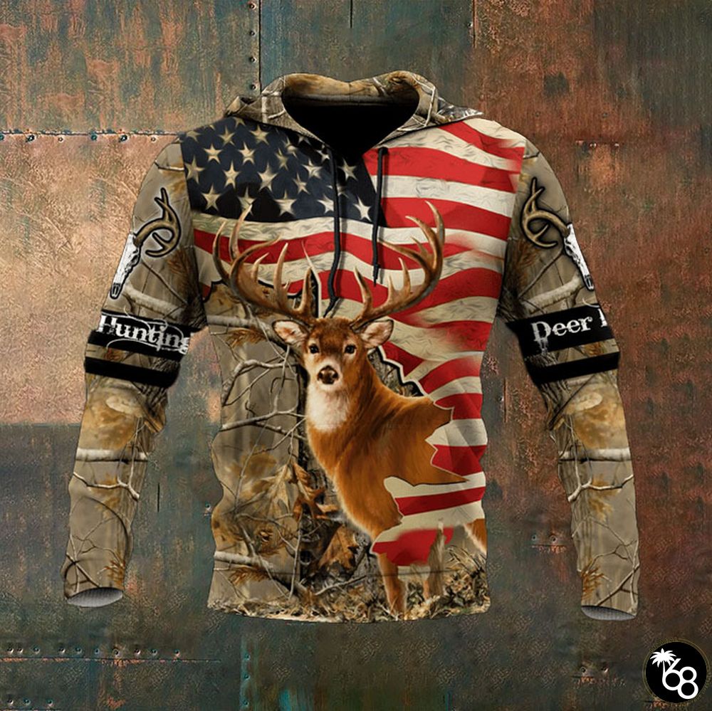  Men's Deer Hunting 3d All Over Printed Hoodie | 168DEAL