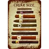 Cigar Sizes - Metal Tin Signs(8*12Inch/12*16Inch) - Bar