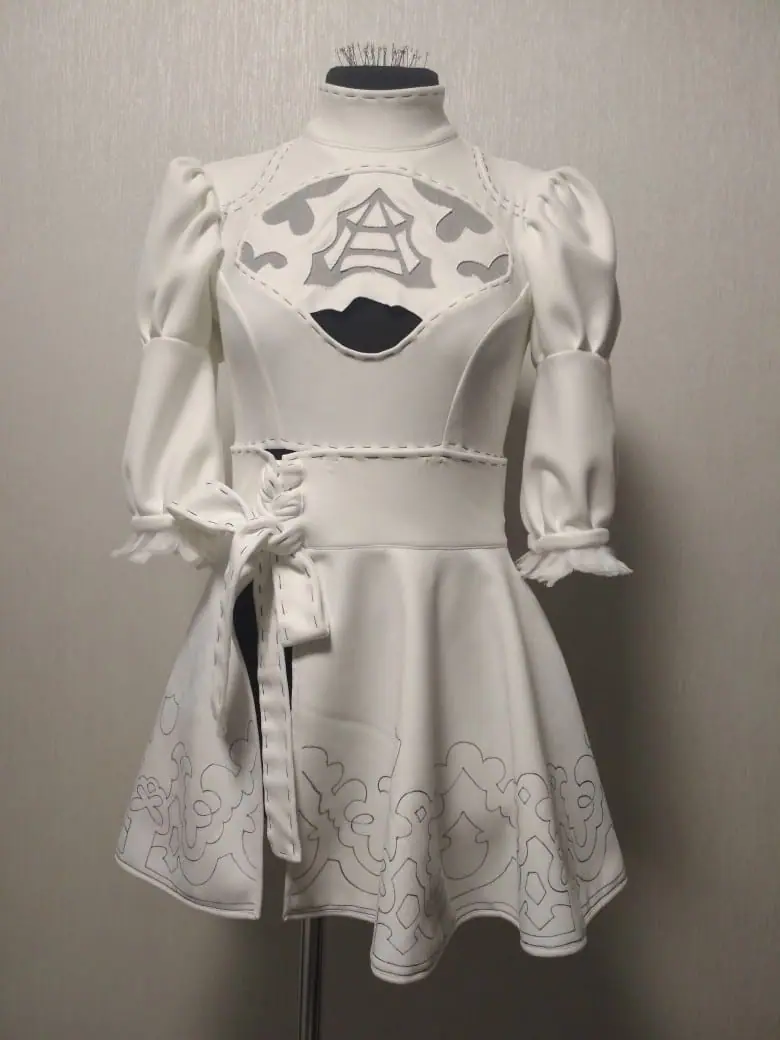 2b White Cosplay Outfit