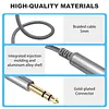6.35mm Headphone Extension Cable Wear Resist Male To Female TRS Adapter Cord Multi-Purpose Hi-Fi Sound Stereo Extender Cord for IPhone/Headset/Smartphones