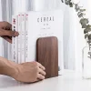 Black walnut solid wood bookends office study desktop organizing bookends