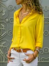 Urban Style Solid Color Long Sleeves Shirts Tops
