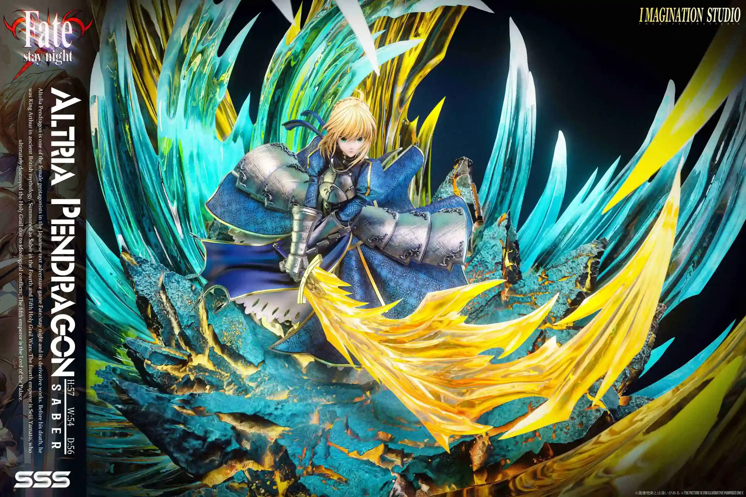 1/6 Scale Saber Artoria Pendragon with LED - Fate/Stay Night Resin