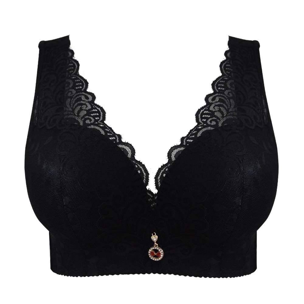FallSweet Women Vest Bra Brassiere Wire Free C / D Cups 36 38 40 42 44 46 Red Blue Black Push Up Bras for Women Underwears