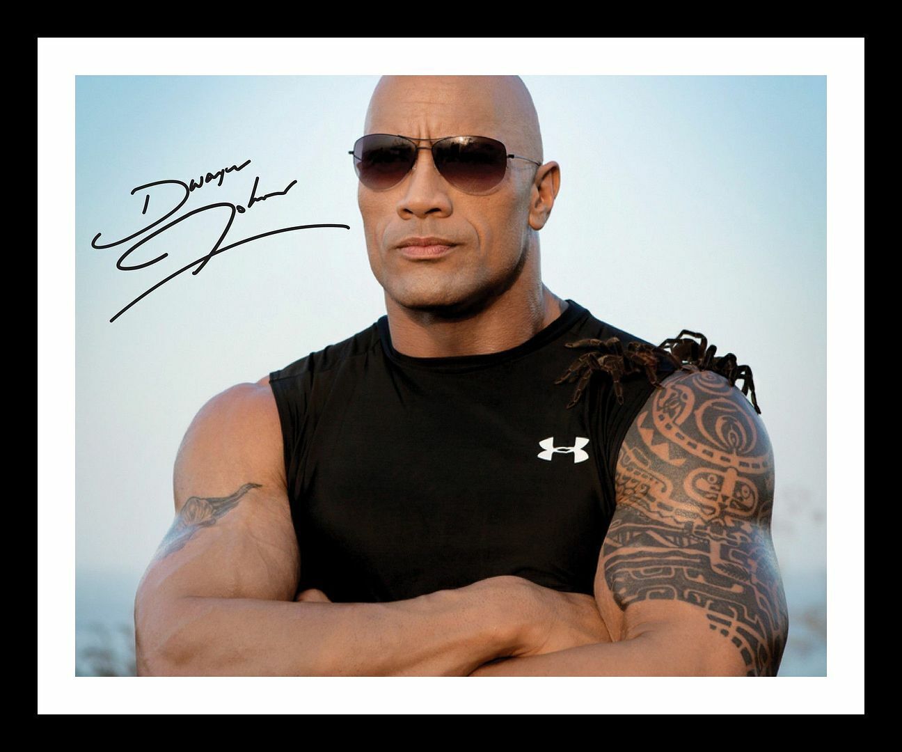 Dwayne Johnson - The Rock Autograph Signed & Framed Photo Poster painting 4