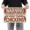 Chickens Warning- Vintage Metal Signs(12*16Inch)