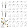 52 Inch Large Clear Bubble Umbrella Bulk with Classic Hook Handle Decorative Clear Wedding Dome Umbrella with Thank You Tags and Rope Guest Souvenirs for Wedding Party Bridal Favors