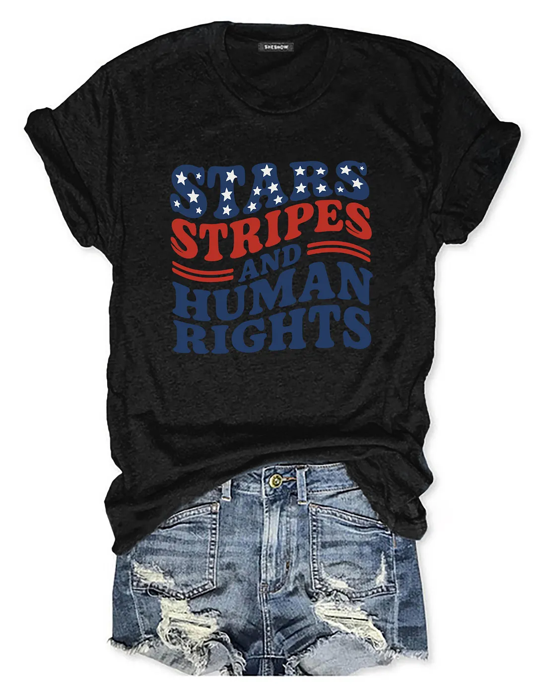 Stars Stripes And Human Rights T-shirt