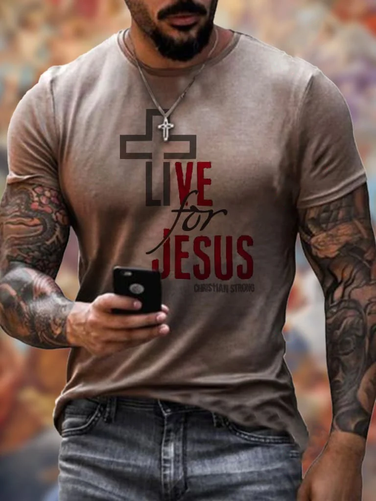Designer cross print T-shirt / [viawink] /