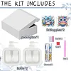 2 pi&egrave;ces de bouteille de pompe Owl Diamond Art, distributeur vide rechargeable avec pompe, distributeur liquide de vaisselle pour savon &agrave; mains, lotion et apr&egrave;s-shampoing id&eacute;al pour l&rsquo;&eacute;vier de la salle de bain, cuisine