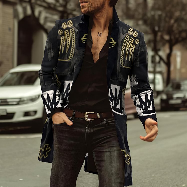 Street Crown Graffiti Casual Coat