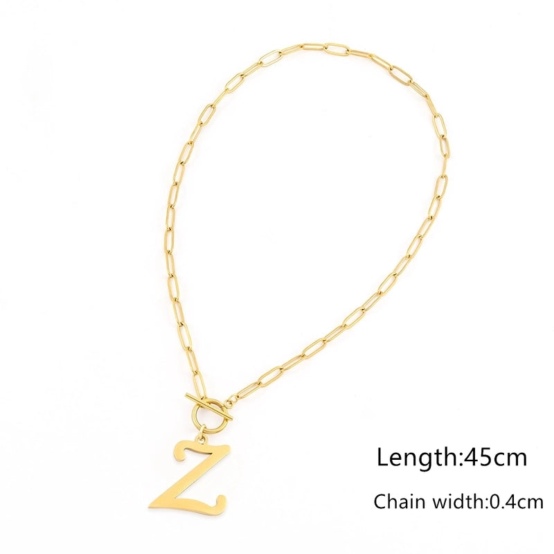 Elegant Minimalist Classic Style Letter 201 Stainless Steel 304 Stainless Steel Pendant Necklace