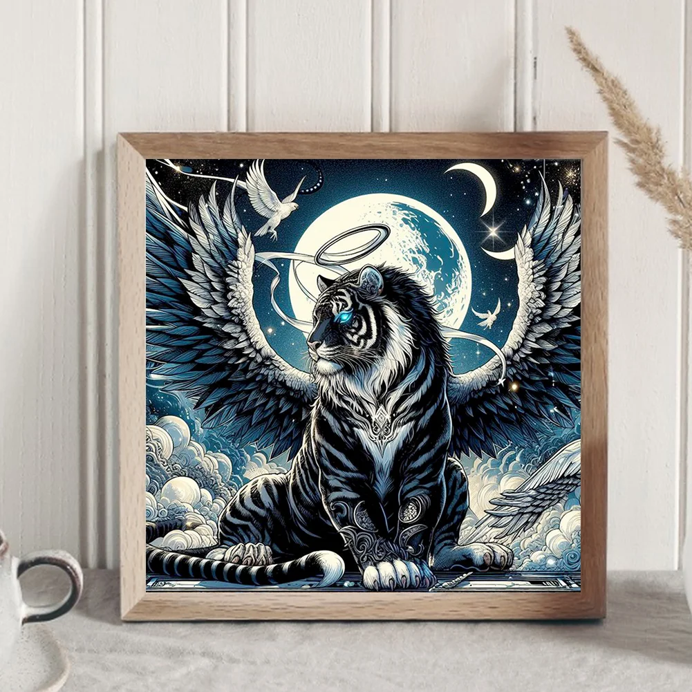 Full Round Diamond Painting 30*30cm - Tiger Of Heaven