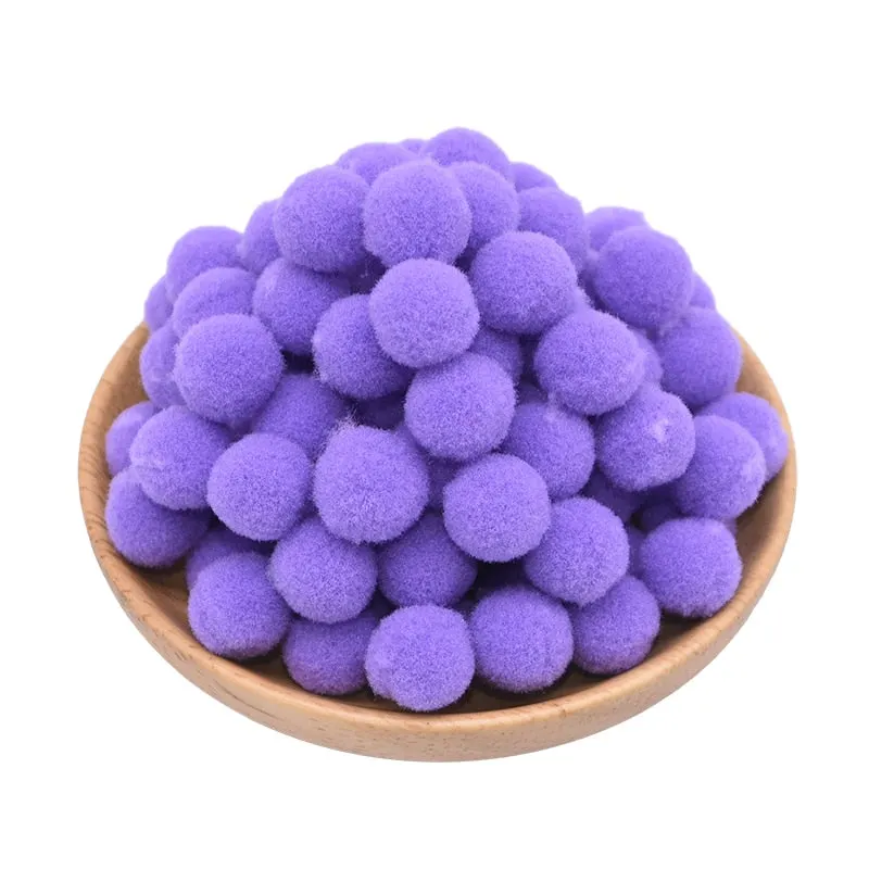 100Pcs 15-25mm Colorful Pompoms DIY Dolls Garment Handmade Material Soft Fluffy Pom Poms Ball For DIY Kids Toys Accessories