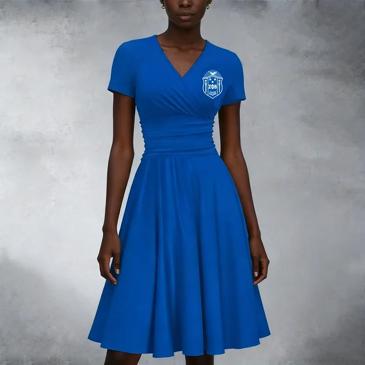 Simple and fashionable women's V-neck dress