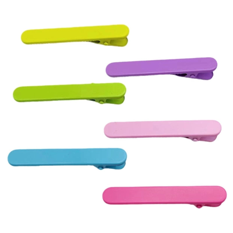 6cm Stick Clip Thin Round Head Solid Duckbill Clip Shiny Seamless Hair Clip Handmade DIY Material Side Clip Hair Clip