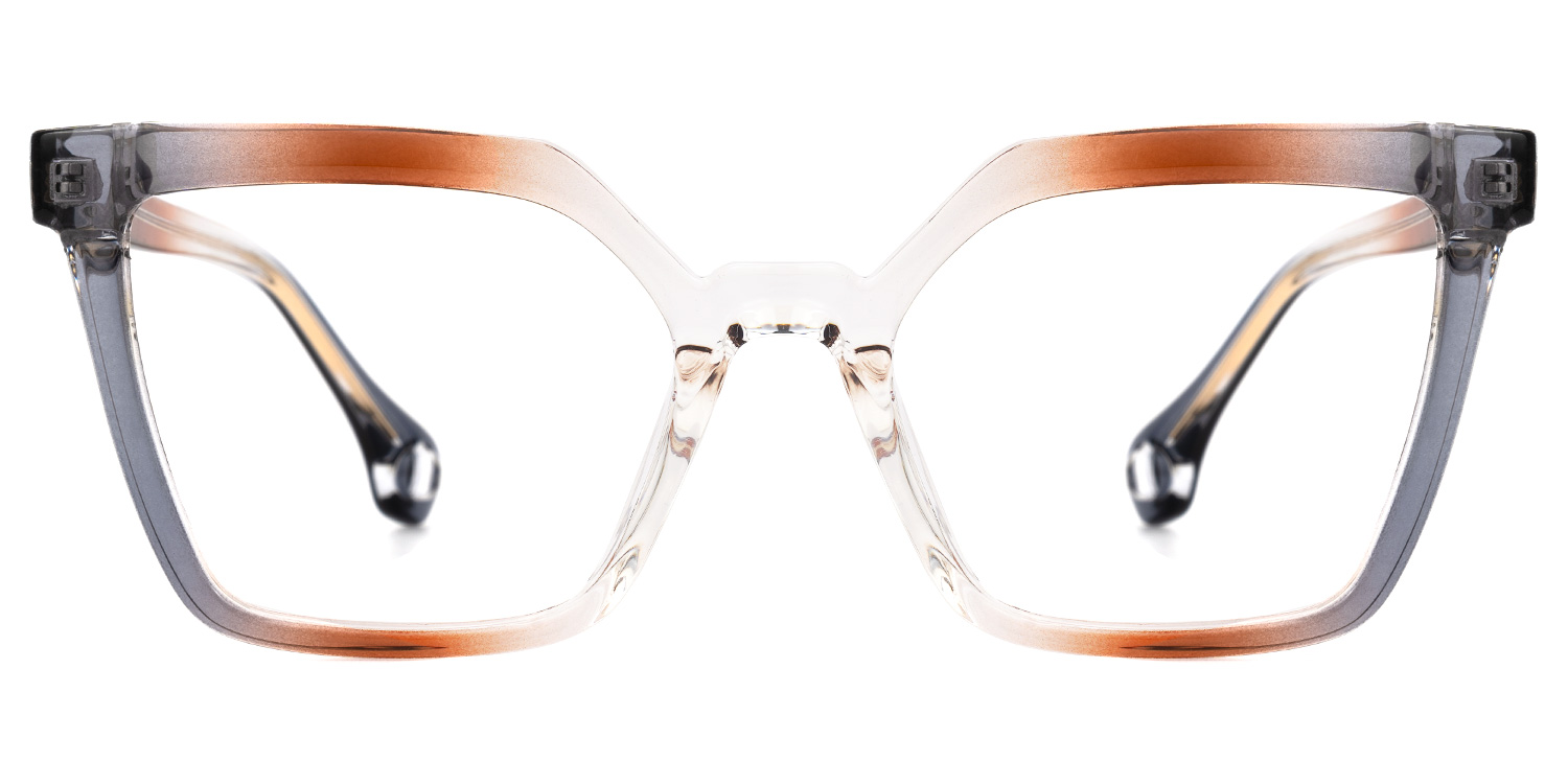 Thora Grau-Orange Cateye Brille Grau-Orange