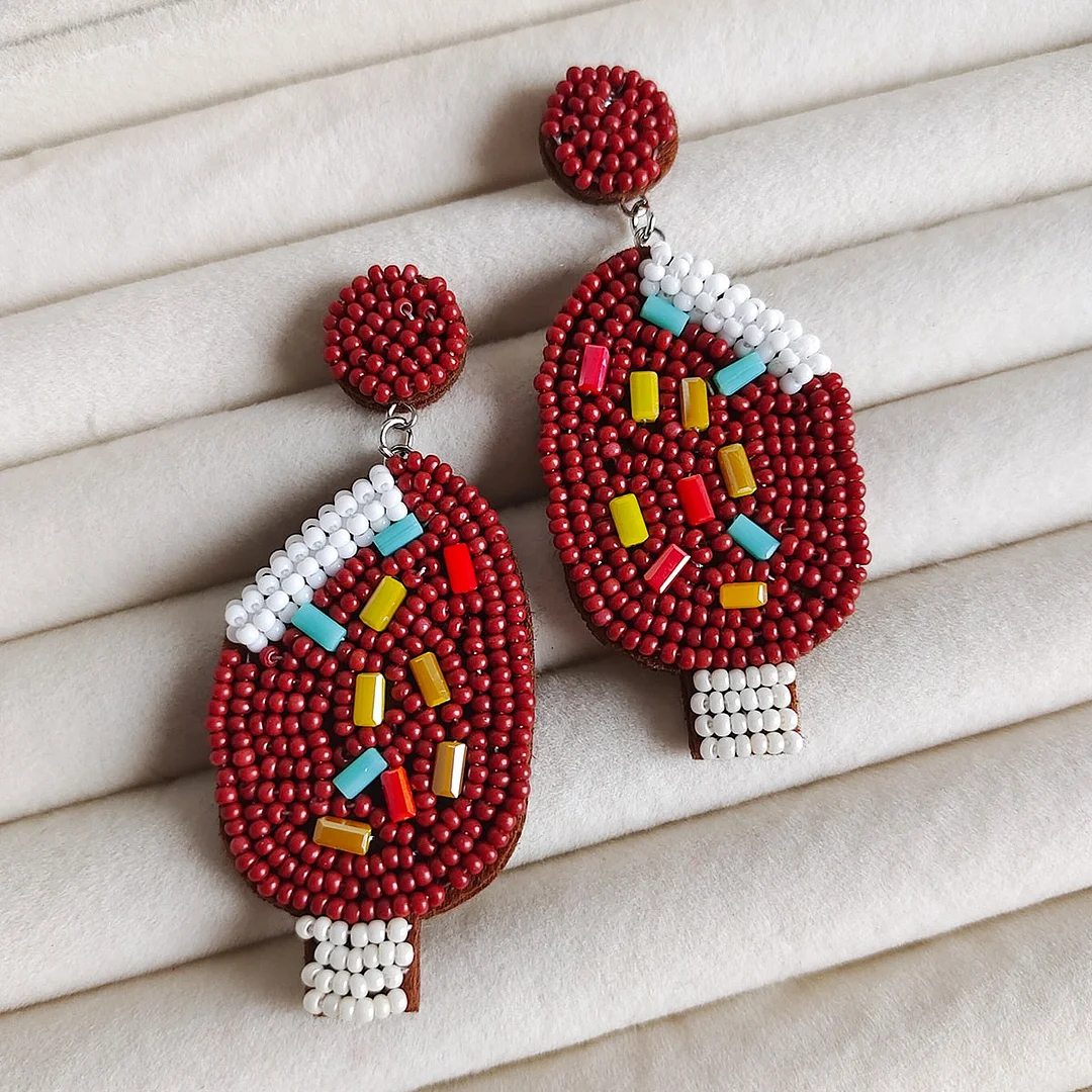 Dvacaman Boho Statement Big Leaf Drop Earrings 2022 for Women Fashion Vintage Irregular Yellow Green Long Beads Earrings Jewelry