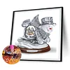 Mid-year Promotion 4Pcs/set Diamond Painting-DIY Full Round Drill Christmas Snowman(30*30cm)