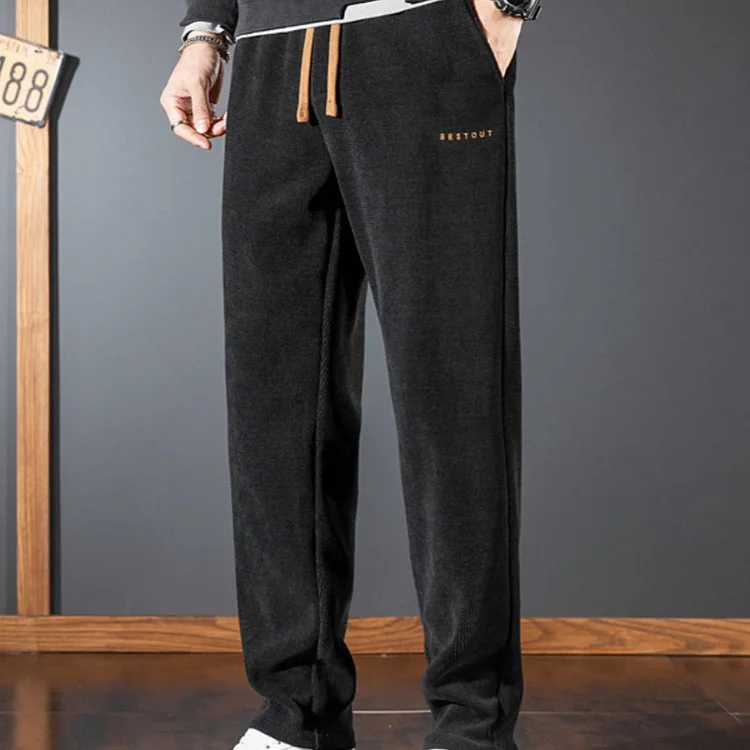 Warme Stretch-Freizeithose f&uuml;r Herren mit Kordelzug