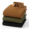 Men's Casual High-end Jacquard Fake Two-piece Sweater