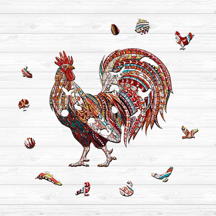 Ericpuzzle™ Ericpuzzle™Red Rooster Wooden  Puzzle