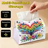 Rainbow Butterfly Tree Diamond Painting Tissue Box Cover DIY Desk Organizer