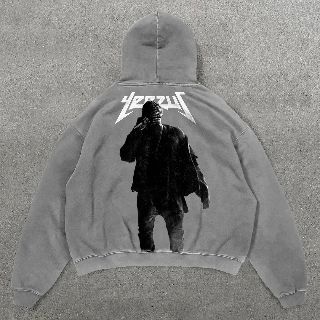 Fashion Kanye West Yeezus Print Long Sleeve Hoodies