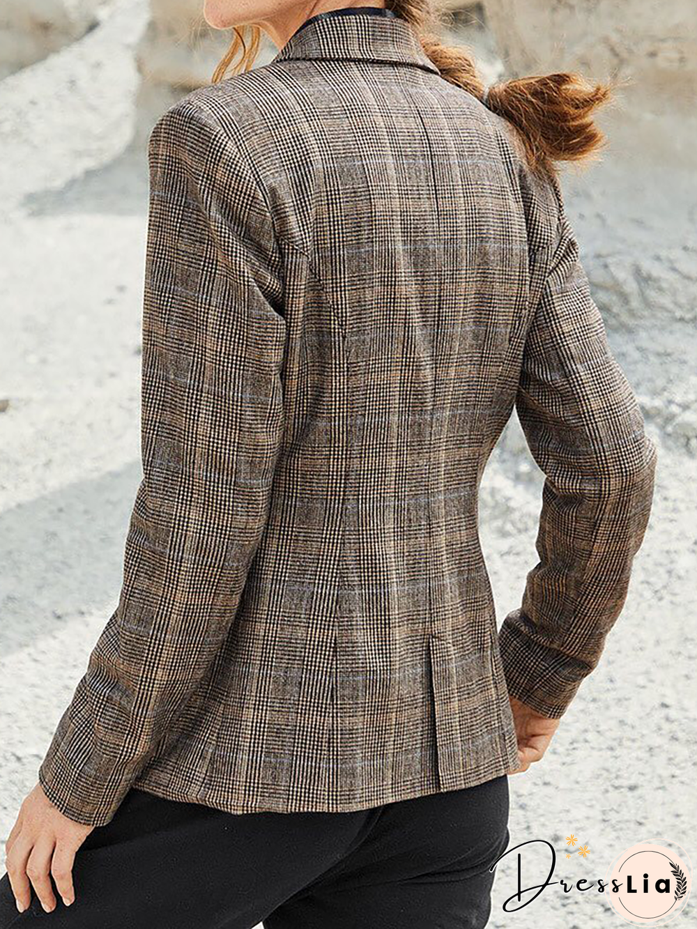 Casual Plaid Blazer