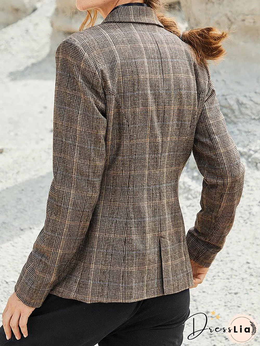 Casual Plaid Blazer