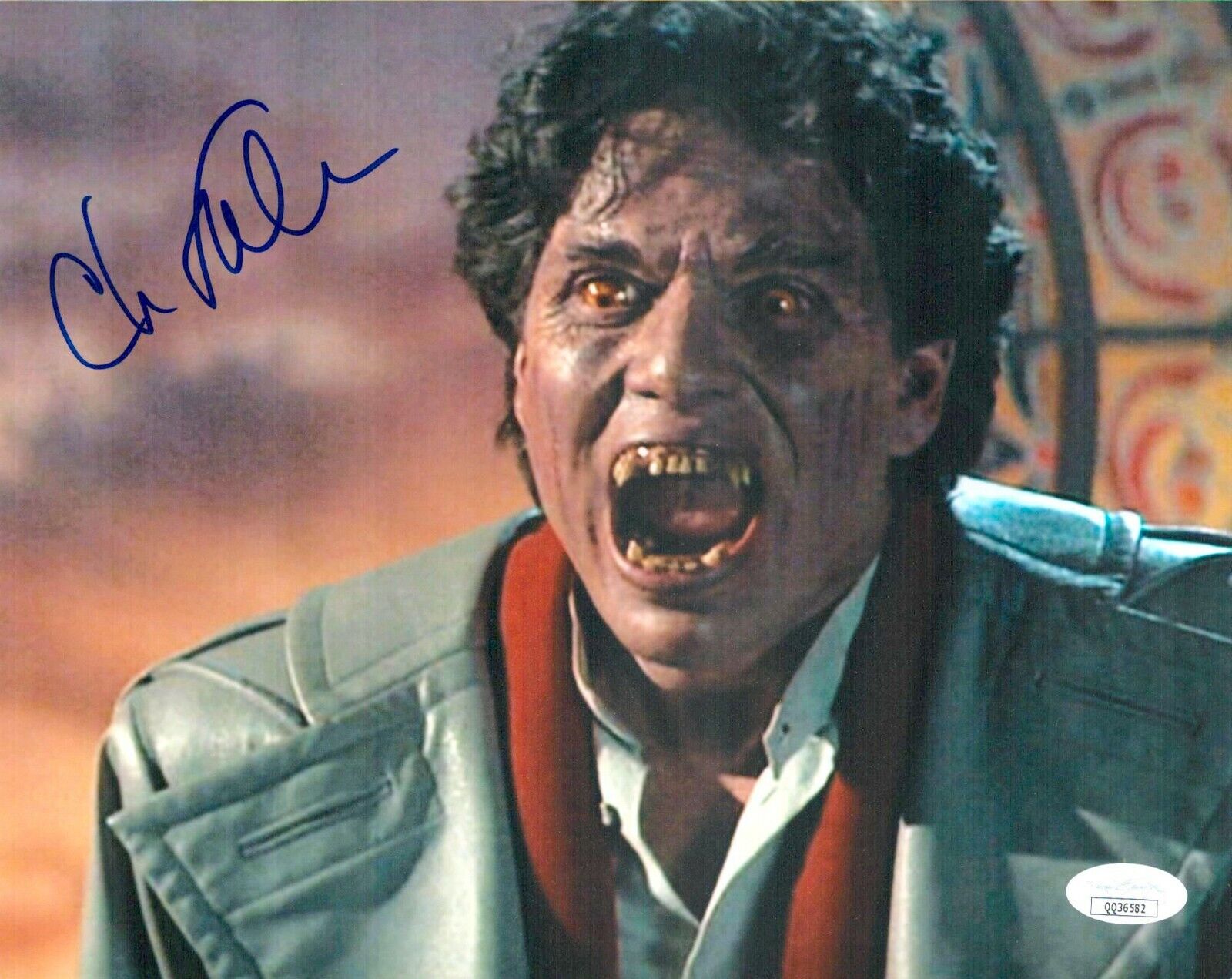 CHRIS SARANDON Signed FRIGHT NIGHT Jerry Dandrige 8x10 Photo Poster painting Autograph JSA COA