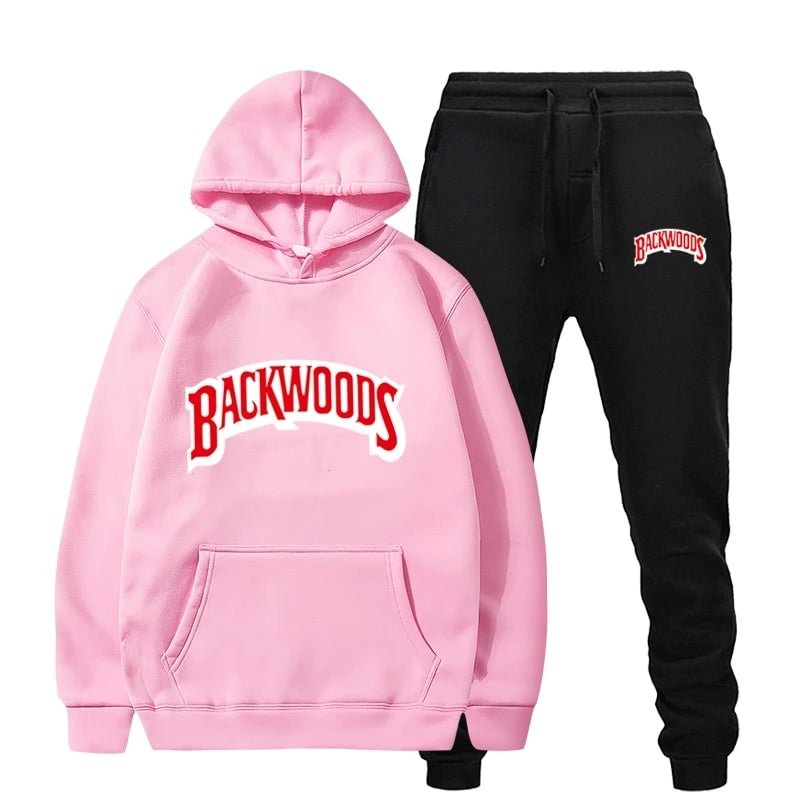 Streetwear Backwoods Hoodie set Tracksuit Men Thermal Sportswear Sets ...