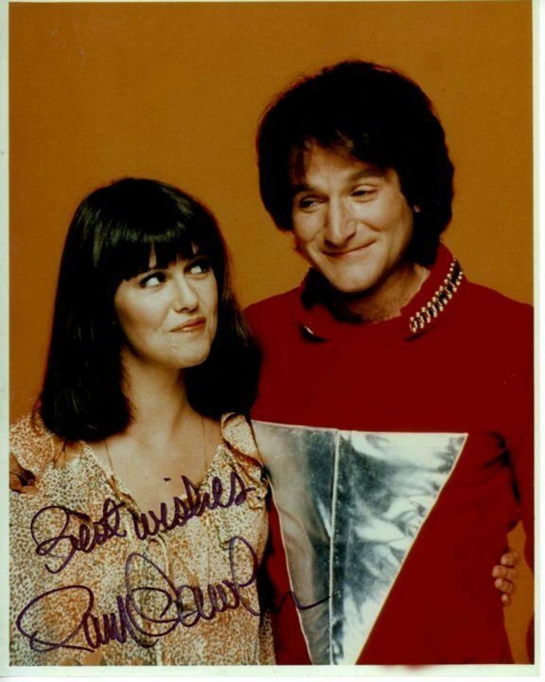 Pam dawber signed autographed w robin williams mork & mindy Photo Poster painting