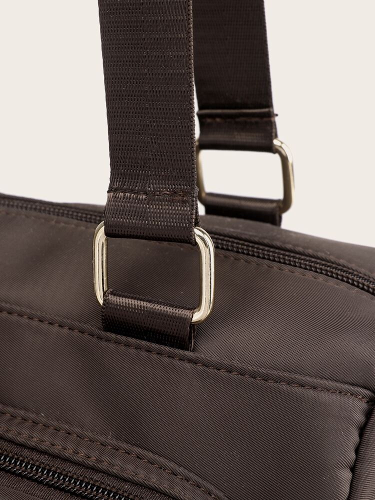 Pocket Front Top Handle Tote Bag