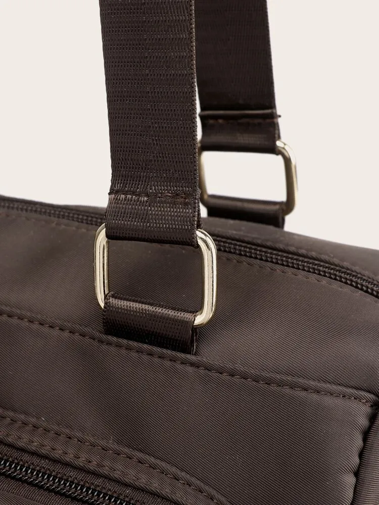 Pocket Front Top Handle Tote Bag
