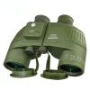 10x50 High Magnification HD Binoculars With Compass Rangefinder Nitrogen-Filled Waterproof Binoculars BAK4 Prism Travel Binoculars Military Green