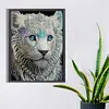【Clearance Sale】White Tiger-Partial Special Shaped Diamond Painting 30*40CM