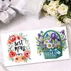 6pcs Mothers Day Bouquet Diamond Art Cards DIY Diamond Painting Gift Card