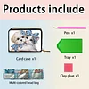 2pcs Cat Dog Pattern Diamond Painting Fashion Card Holder Compact Coin Purse