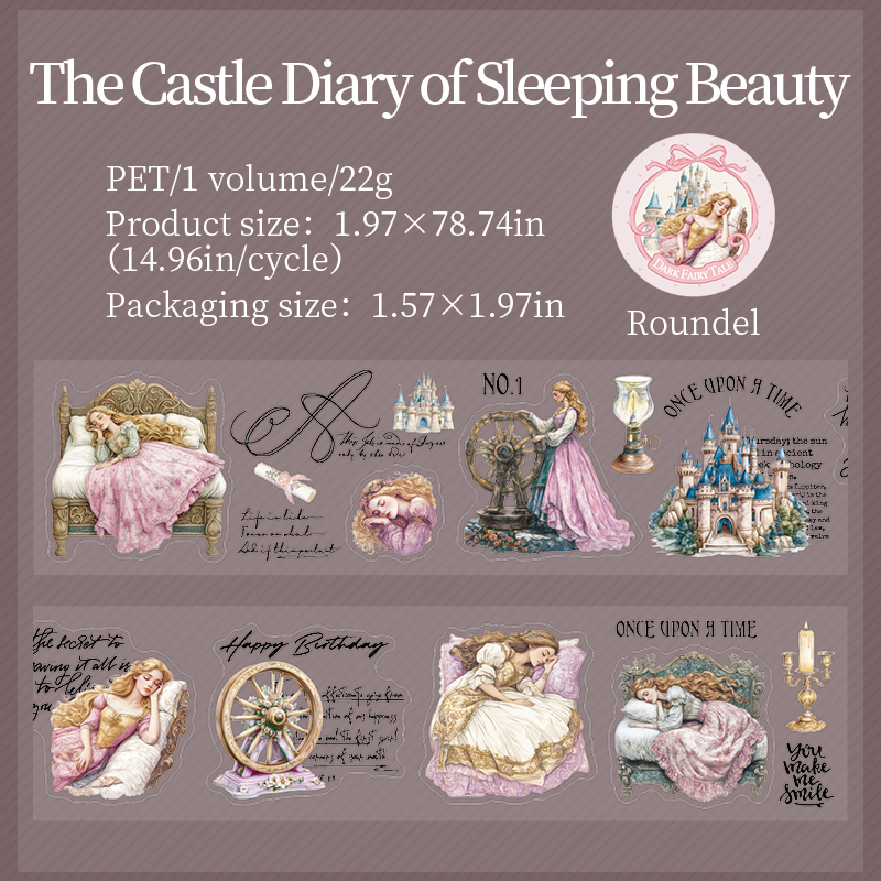 PET tape - 50mm*200cm dark fairy tale series vintage character 