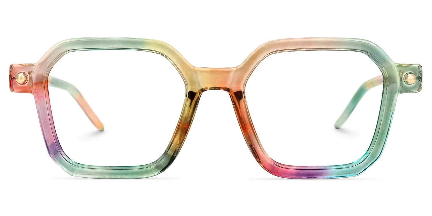 Kenda Bunt Kristall Rechteckig Brille Bunt