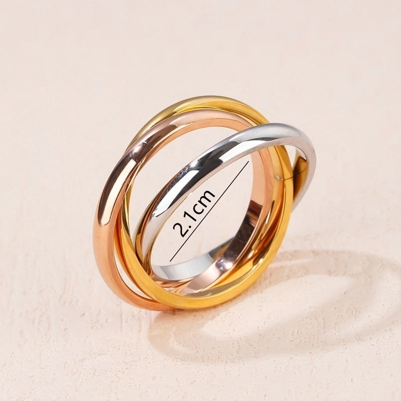 Minimalist Circle Titanium Steel Rings